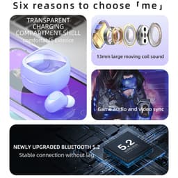 Thumbnail Tai nghe nhét tai không dây VITOG M21 TWS bluetooth mini chống ồn tích hợp mi cờ rô 4