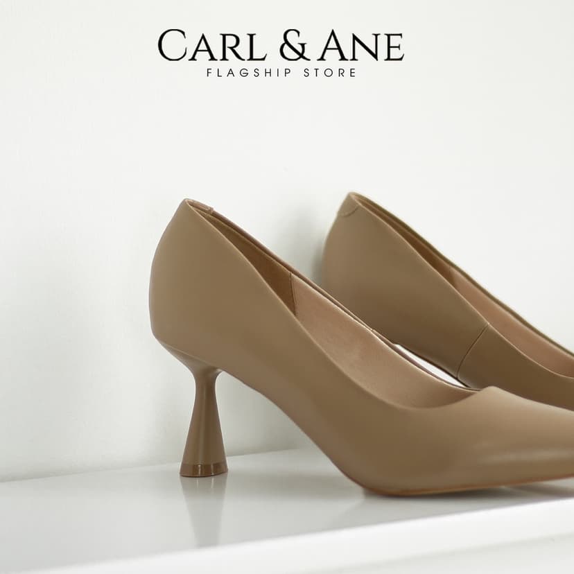 Ảnh Carl & Ane - Giày cao gót bít mũi thời trang công sở gót nhọn cao 7cm màu đen - CP014 2