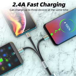 Thumbnail Dây cáp sạc nhanh HDOORLINK 2.4A USB sang Micro USB/ Type-C/ IOS 2