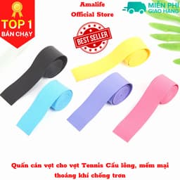 Thumbnail Dây quấn cán vợt cầu lông tennis mềm mại thoáng khí chống trơn thoát mồ hôi, độ bám cao - Hàng Chính Hãng AMALIFE 4