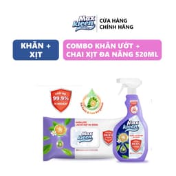 Thumbnail Combo MaxKleen: Nước Lau Bề Mặt Đa Năng 520ml + Khăn Ướt Lau Bề Mặt Đa Năng 30 miếng 2