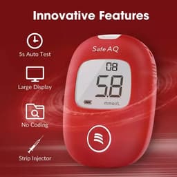 Thumbnail Máy Đo Đường Huyết Safe AQ Smart SINOCARE VIETNAM Tặng kèm 50 Que thử Và 50 Kim 2