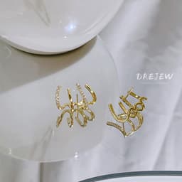 Thumbnail DREJEW Khuyên tai kim bạc 925 không dị ứng kiểu dáng hình học phong cách Hàn Quốc thời trang 1