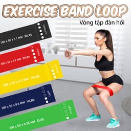 Thumbnail BG Bộ 5 Dây đàn hồi kháng lực tập Gym Yoga Thái Lan cao cấp đa năng mới 2025 1