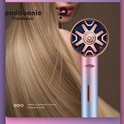 Thumbnail Máy Sấy Tóc Padabanic 2900 Phát Sáng Ion Xanh Bảo Vệ Tóc Gấp Gọn Tiện Lợi Công Suất Cao Có Thể Điều Chỉnh Nhiệt 1