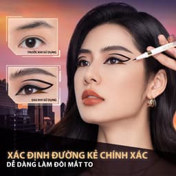 Thumbnail Bút kẻ mắt dạng lỏng FOCALLURE 2 đầu trong 1 khô nhanh chống nước không nhòe màu đen nâu 1.2g 2
