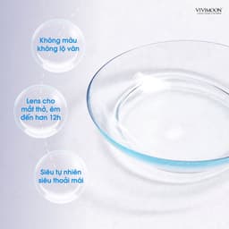 Thumbnail Kính áp tròng cận trong suốt 3 tháng không giãn chống ánh sáng xanh chất liệu cao cấp Vivimoon (Giá 01 chiếc) 3