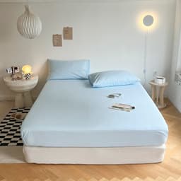 Thumbnail Bộ ga giường LIDACO Cotton tici trơn 15 màu lựa đủ mọi size nệm 4