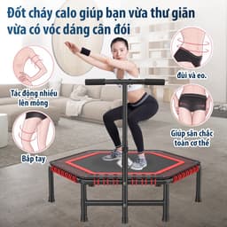 Thumbnail BG Sàn nhún lò xo Trampoline 50inch màu ngẫu nhiên cao cấp Thái Lan dành cho mọi lứa tuổi 3