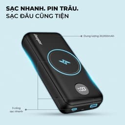Thumbnail Pin sạc dự phòng Energizer 20000mAh/ 3.7V - 3 cổng sạc ra tiện lợi, tích hợp sạc nhanh hai chiều 2
