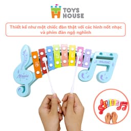 Thumbnail Đồ chơi đàn gõ Xylophone cho bé 8 phím hình nốt nhạc cho bé Toyshouse 683-2 4