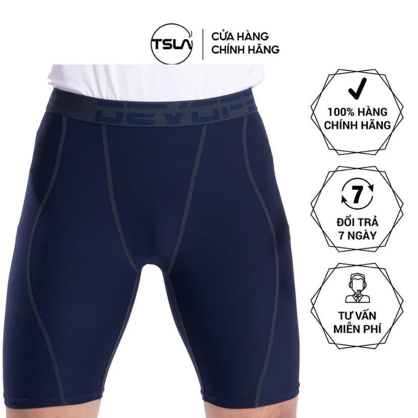 Ảnh Quần legging giữ nhiệt thể thao thun ôm đùi short tập gym bó cơ pro combat đá bóng rổ TSLA DEL1004 1