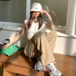 Thumbnail Quần jeans DaDuHey phiên bản Hàn Quốc dành cho nữ ống rộng lưng cao thời trang 1
