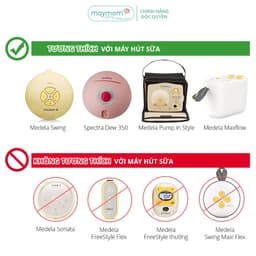 Thumbnail Nút Dây Hút Sữa Maymom, Phụ Kiện Thay Thế Dây Hơi Máy Hút Sữa Medela (1 cái) 3