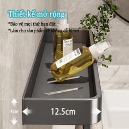 Thumbnail MEIDOOBồn tắm Rack lưu trữ không lỗ Rack Kim loại nhôm Rack Dễ dàng cài đặt và sử dụng trongphòngtắm 2