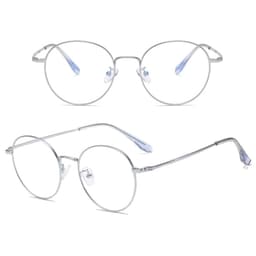 Thumbnail Mắt kính cận có độ sẵn 0 - 6 độ nữ, nam mắt tròn kim loại 7K29203. Có sẵn tròng giả cận 0 độ chống ánh sáng xanh, tia UV 3