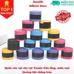 Thumbnail Dây quấn cán vợt cầu lông tennis mềm mại thoáng khí chống trơn thoát mồ hôi, độ bám cao - Hàng Chính Hãng AMALIFE 2