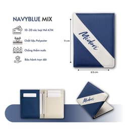 Thumbnail Ví Vải Đứng Nữ Phối Màu Polyester Kháng Nước Local Brand Chính Hãng Midori M Studio 4