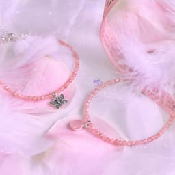 Thumbnail Vòng Tay Đá Đào Hoa Mini Thô Thiên Nhiên Charm Bạc 925 Tình Duyên SP005548 Gypsy.lala 2