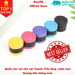 Thumbnail Dây quấn cán vợt cầu lông tennis mềm mại thoáng khí chống trơn thoát mồ hôi, độ bám cao - Hàng Chính Hãng AMALIFE 3