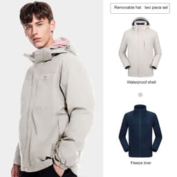 Thumbnail Áo khoác nam ba trong một CAMEL CROWN có thể tháo rời, chống thấm nước và chống gió, bộ đồ ngoài trời. 4