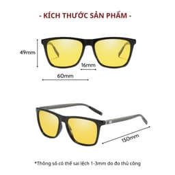 Thumbnail Kính Phân Cực Nam Nữ Thời Trang AORON Mắt Vàng Nhìn Xuyên Đêm HD Night Vision Hạn Chế Chói Lóa Ô Tô Trời Tối 1