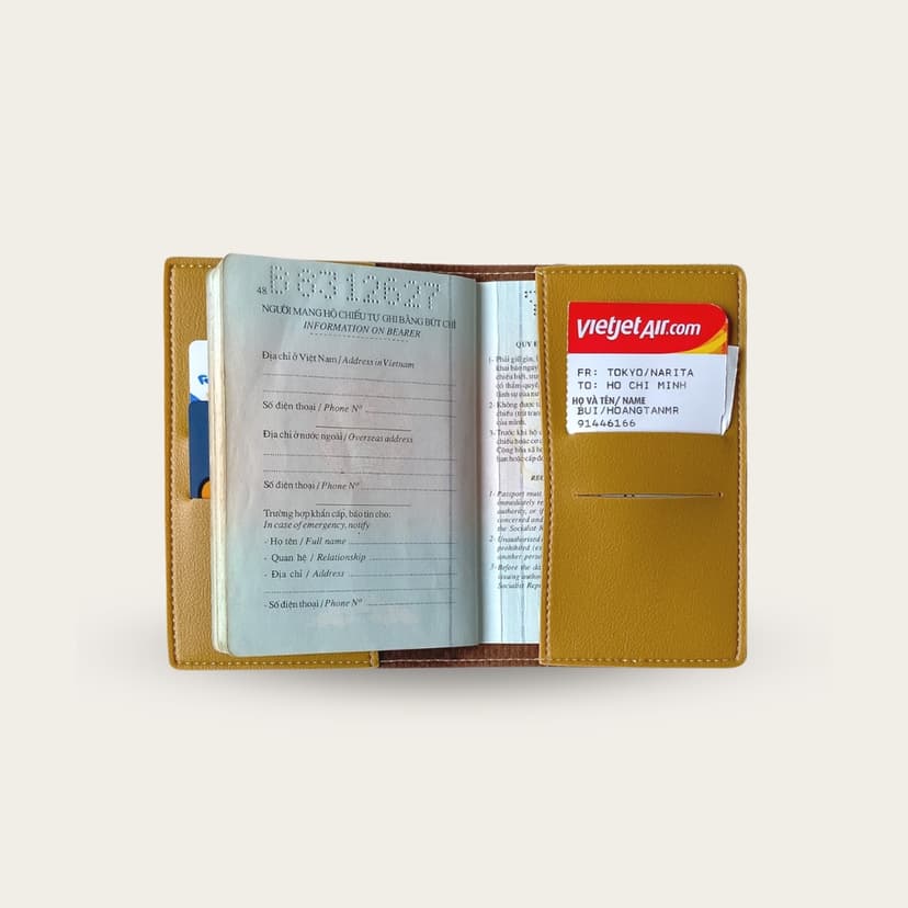 Ảnh Vỏ hộ chiếu Vuông Shop®️ da pu với nhiều màu sắc kèm tag tên theo yêu cầu passport cover 4