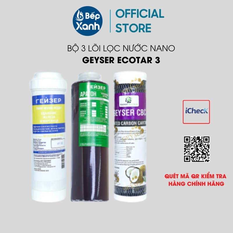 Ảnh Bộ lõi lọc nước Nano Geyser Ecotar 3 - Nhập khẩu Nga - Hàng Chính Hãng 1