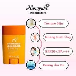 Thumbnail Kem Chống Nắng Hanayuki Dưỡng Trắng Kiềm Dầu Nâng Tông SPF 50+/PA++++, Sáp Chống Nắng Bảo Vệ Da Hanayuki Chính Hãng 22g 2