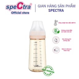 Thumbnail Bình sữa PPSU cổ rộng Spectra 260ml kèm núm ti size M/L/XL HÀN QUỐC 2