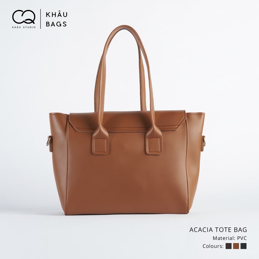 Ảnh Túi ACACIA tote da KHÂU BY CQ đeo chéo đựng vừa A4, Laptop 3