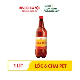 Thumbnail HỎA TỐC HÀ NỘI - Lốc 6 chai Bia Hơi Hà Nội - HABECO (1 lít/ chai) 2