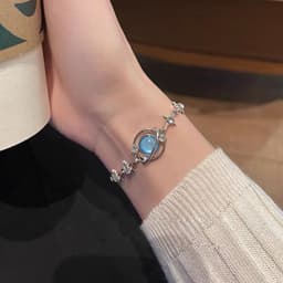 Thumbnail Vòng tay 17KM đính đá sapphire nhân tạo đơn giản cho nữ 3