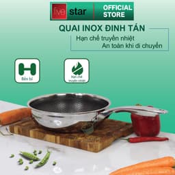 Thumbnail Chảo sâu lòng tổ ong 3 lớp đáy liền inox 304 Blackcube FiveStar Plus nắp kính ( 24cm / 26cm / 28cm ), dùng được bếp từ 2