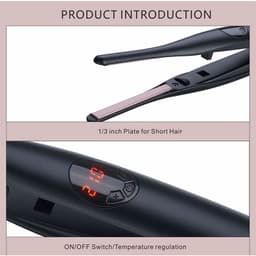 Thumbnail Ubeator Máy Duỗi / Uốn Tóc Bằng Titan Màn Hình LCD Kỹ Thuật Số Màu Đen 1