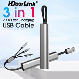 Thumbnail Dây cáp sạc nhanh HDOORLINK 2.4A USB sang Micro USB/ Type-C/ IOS 1