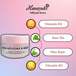 Thumbnail Kem Nám Dưỡng Ẩm Da Mặt, Kem Dưỡng Trắng Da Mặt Hanayuki Chính Hãng 25g 3