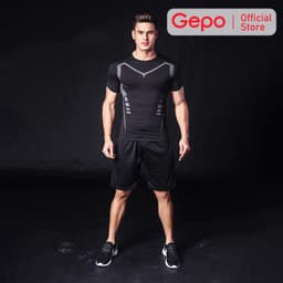 Thumbnail Áo Thể Thao Nam Cộc Tay Chuyên Tập Gym Chất Liệu Co Giãn Thấm Hút Mồ Hôi Ôm Body GEPO 1