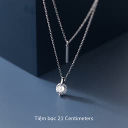 Thumbnail Dây chuyền bạc Double Diamond, Dây chuyền Tiệm bạc 21Centimeters 2