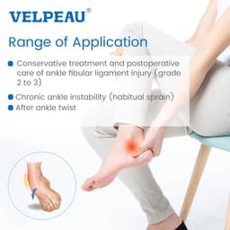 Thumbnail Đai nẹp mắt cá chân VELPEAU hỗ trợ bó bột sau phẫu thuật bảo vệ chấn thương bong gân điều chỉnh được 2