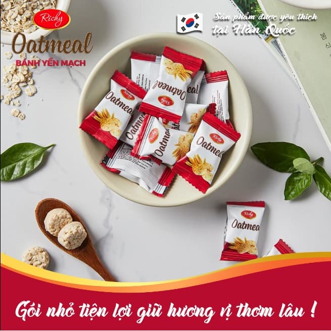 Ảnh Bánh Yến mạch Richy túi 220g 250g Mini Bite (Sữa/Phô Mai) 2