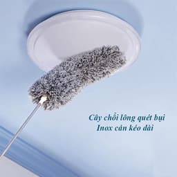 Thumbnail Chổi Quét Trần Nhà, Chổi Phất Trần Có Cán Điều Chỉnh Độ Dài Tới 2,8m Quét Mạng Nhện, Lau Chùi Bụi Bẩn Trên Cao Amalife 4