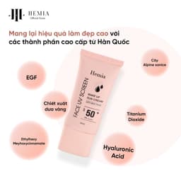 Thumbnail Kem chống nắng Hemia nâng tone, trắng da, kiềm dầu cho da dầu mụn, khô, nhạy cảm nhập khẩu Hàn Quốc Size du lịch 15ml 4