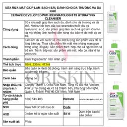 Thumbnail CeraVe - Sữa Rửa Mặt Giúp Làm Sạch Sâu Và Cấp Ẩm Cho Da Thường Và Da Khô CeraVe Hydrating Cleanser 1