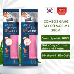 Thumbnail Bộ 2 Đôi Găng Tay Cao Su Tự Nhiện Hàn Quốc Có Móc Treo Nhiều Kích Cỡ 2