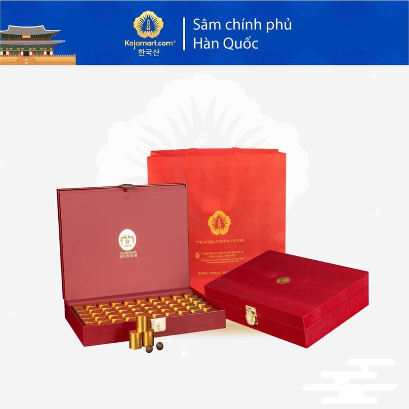 Ảnh An Cung Ngưu Hoàng Hàn Quốc Mugunghwa Gongjinbo Hộp 60 Viên Korean Red Ginseng 2