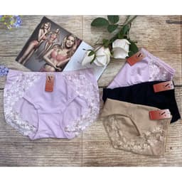 Thumbnail Quần lót nữ cotton Nhật Vicci 103 dáng lưng vừa, viền ren mềm mịn, kháng khuẩn 3