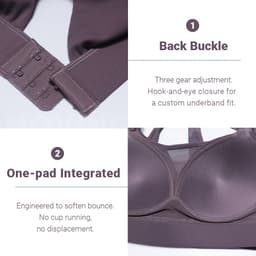 Thumbnail MOVING PEACH Áo bra tập gym Ngực Thể Thao Thoáng Khí đồ tập yoga nữ GBB 2