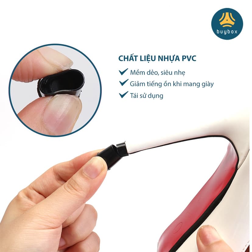 Ảnh Bộ đôi nút bọc gót giày cao gót hình tròn, chữ U giảm tiếng ồn chống mòn gót - Buybox - BBPK291 2
