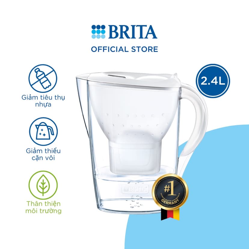 Ảnh Bình lọc nước BRITA Marella Cool White - 2,4L (có sẵn 1 lõi lọc Maxtra Plus) 2